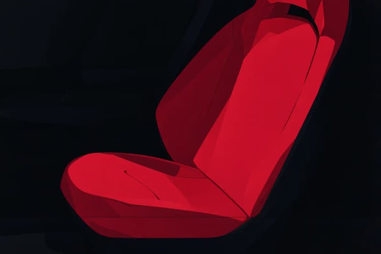 Capa de banco de carro vermelha em um assento de carro esportivo