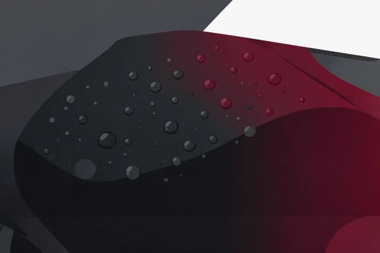 Close-up de capa de proteção para carro impermeável com gotas de água sobre ela
