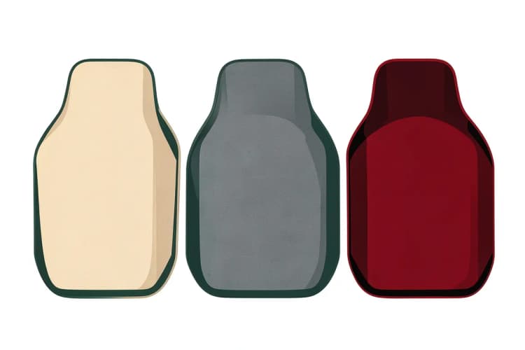 Diversos tipos de capas para banco de carro pet em tecido, mostrando diferentes texturas e cores.