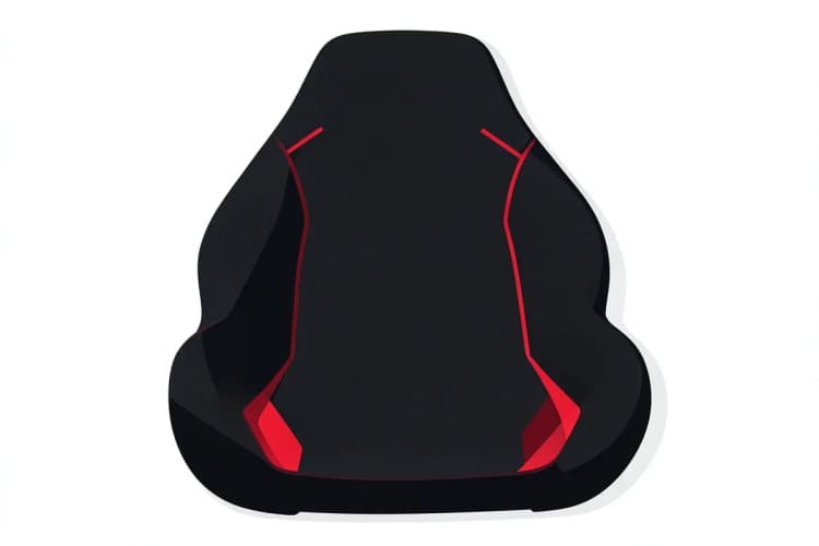 Capa de banco de carro preta de neoprene com detalhes esportivos