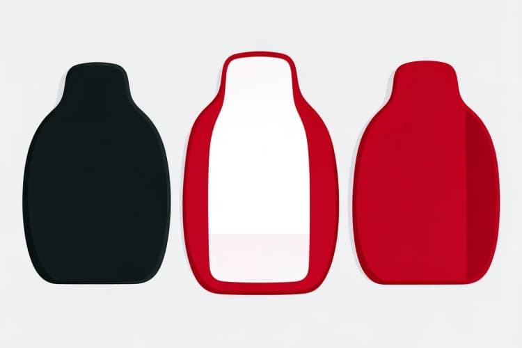 Variedade de capas protetoras de banco de carro em diferentes materiais e cores dispostas lado a lado.